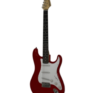 Guitarra elétrica Queen's D137561 stratocaster de hardwood vermelha e branca com diapasão de bordo-açucareiro