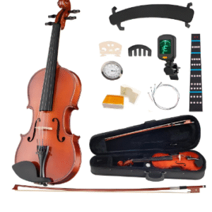 Violino Voik V4-1A 4/4 terracota acabamento brilhante