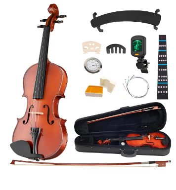 Violino Voik V4-1A 4/4 terracota acabamento brilhante