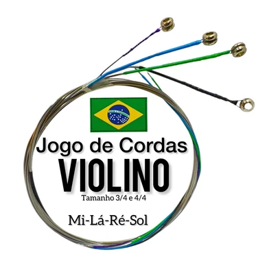 Encordoamento Completo para Violino Cordas em Aço Germany 04 Cordas 3/4 e 4/4