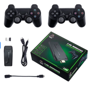 Videogame Stick 10mil 2 Controles Sem Fio Console Portatil Jogos Retro Antigo
